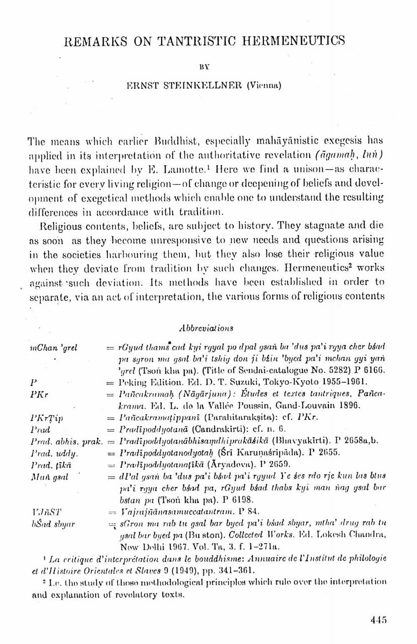 First page of Remarks On Trantristic Hermeneutics