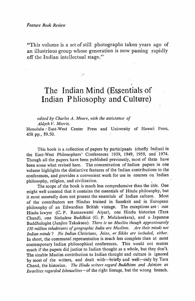 First page of Indian Mind Essentials Of Indian Philosophy And Culture