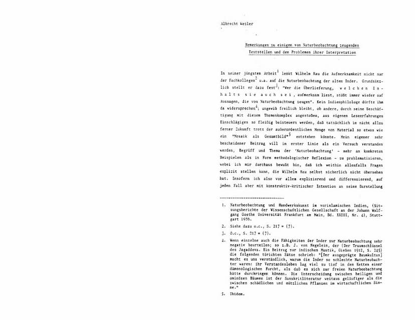 First page of Bemerkungen Cu Einigen Van Naturbeobuchtung