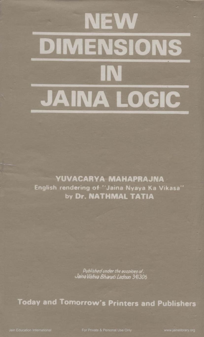 First page of New Dimensions In Jaina Logic
