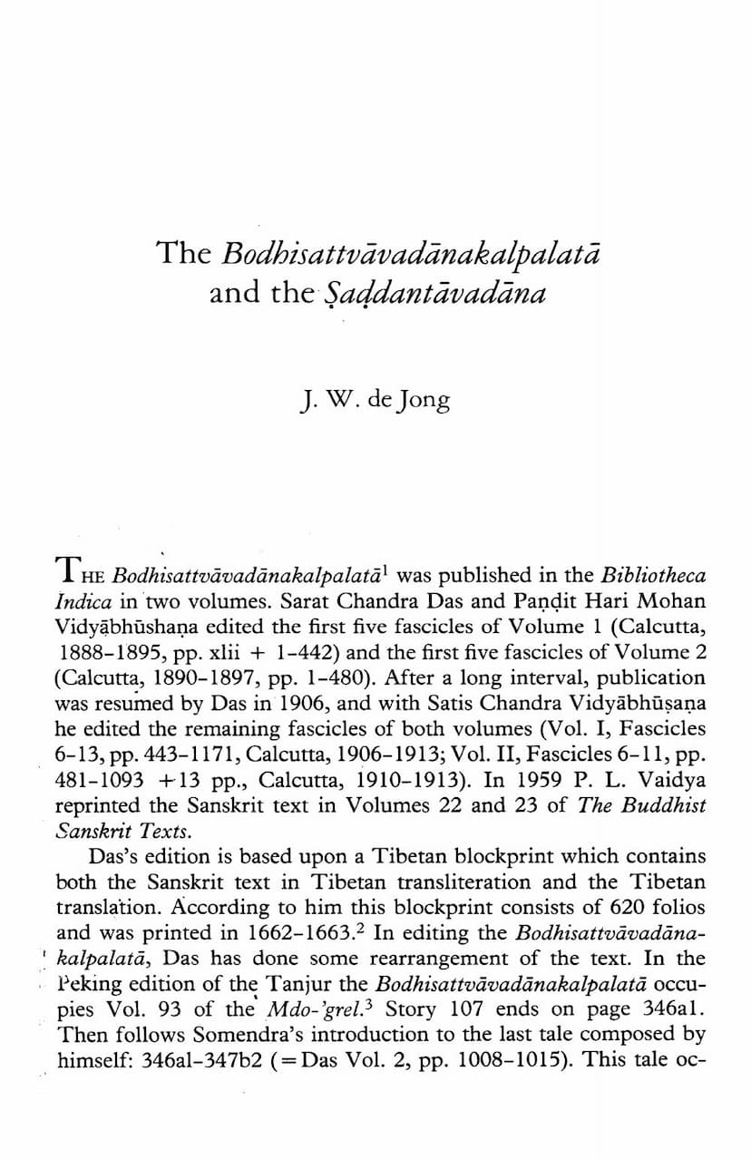 First page of Bodhisattva Vadana Kalpalata And The Saddantavadana