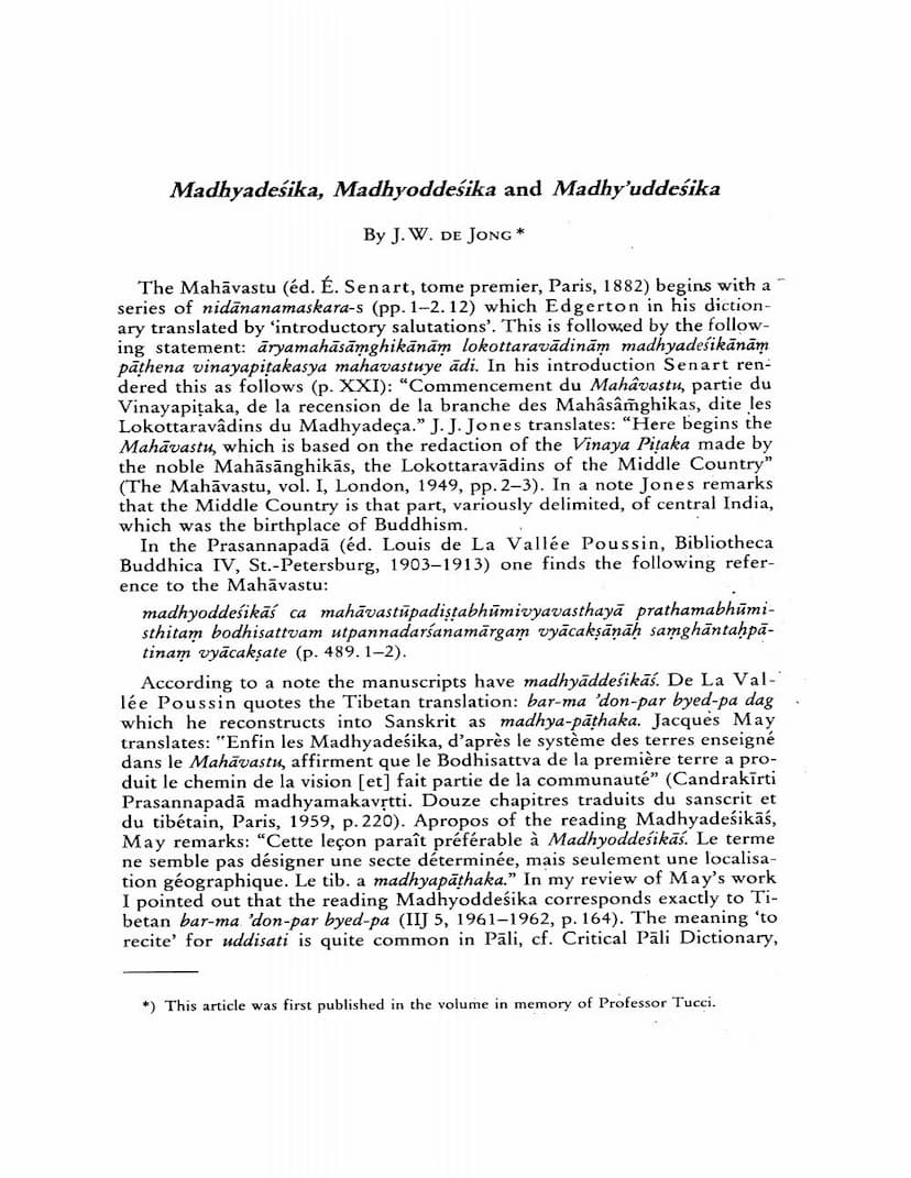 First page of Madhyadesika Madhyoddesika And Madhyuddesika