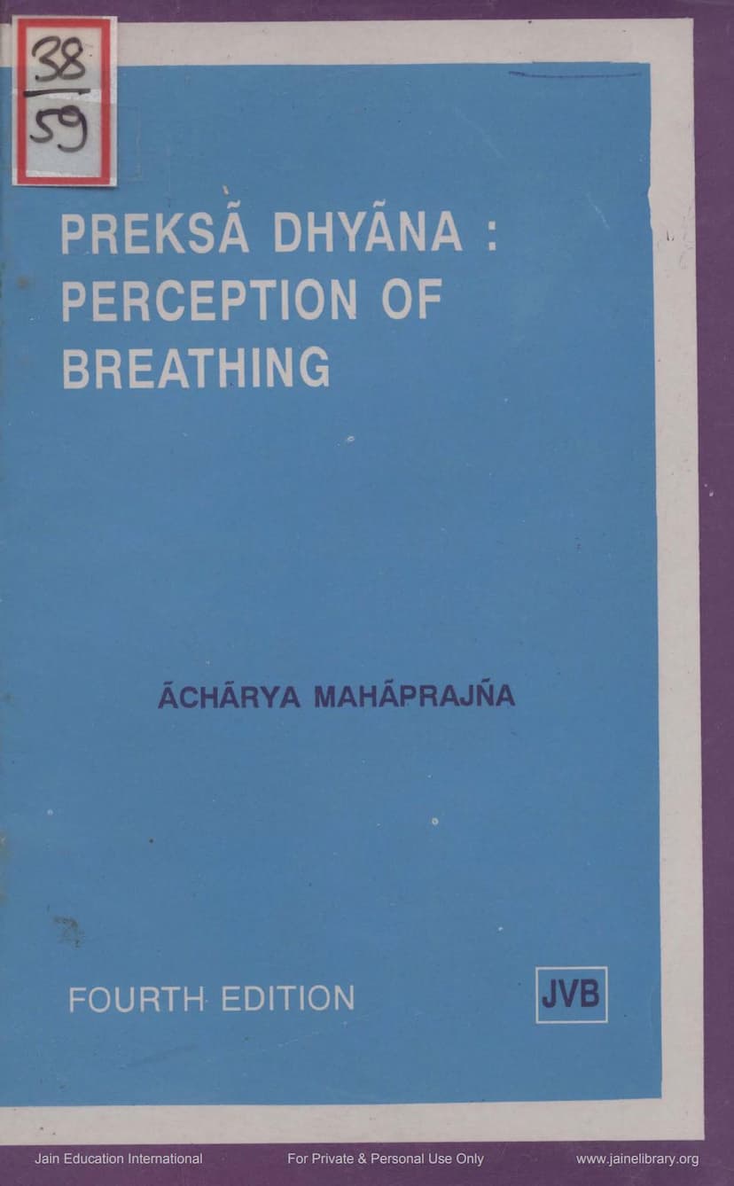 First page of Preksha Dhyana Perception Of Breathing