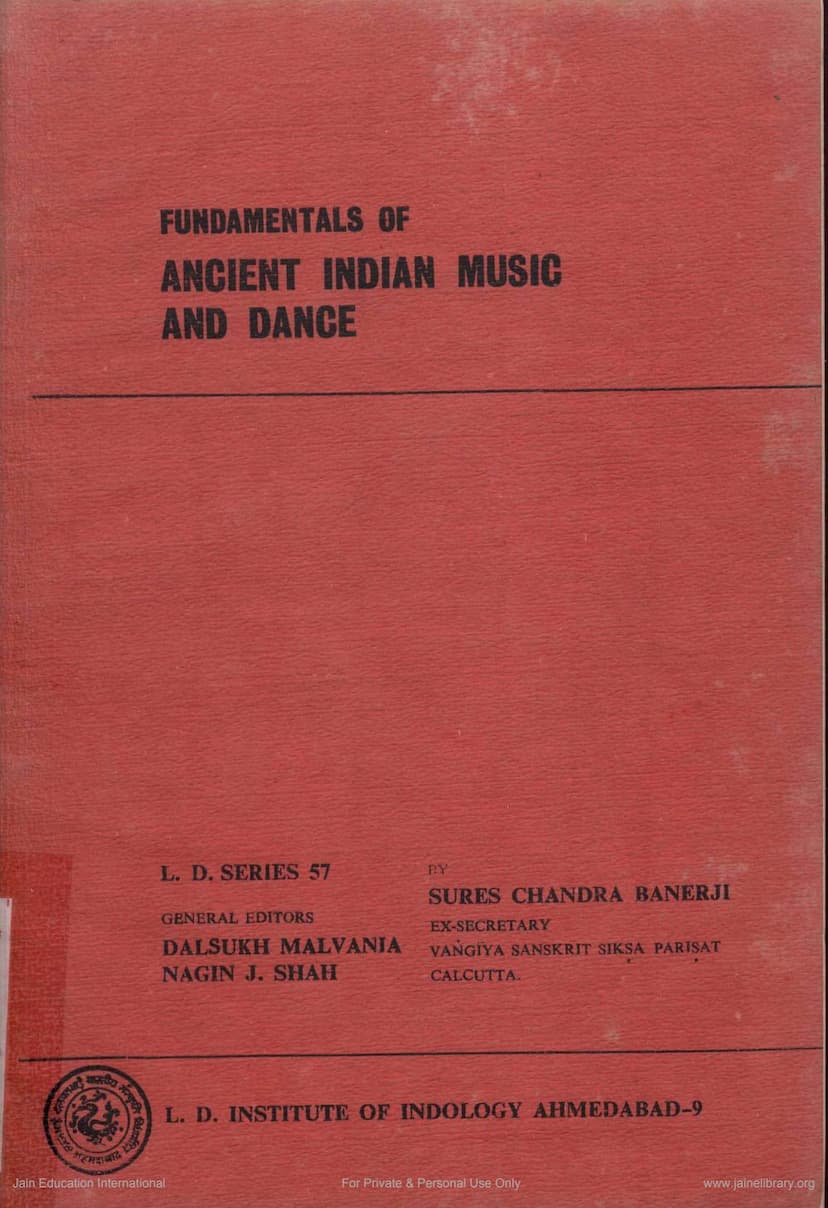 First page of Fundamental Of Ancient Indian Music And Dance