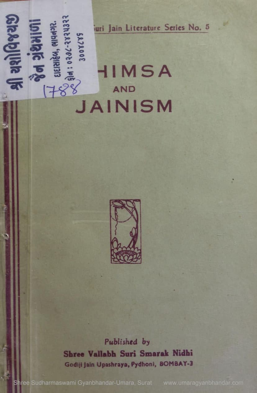First page of Ahimsa And Jainism
