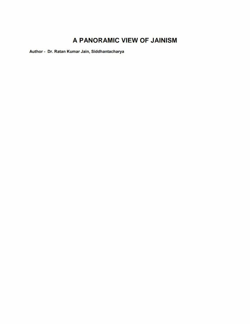 First page of Panoramic View Of Jainism