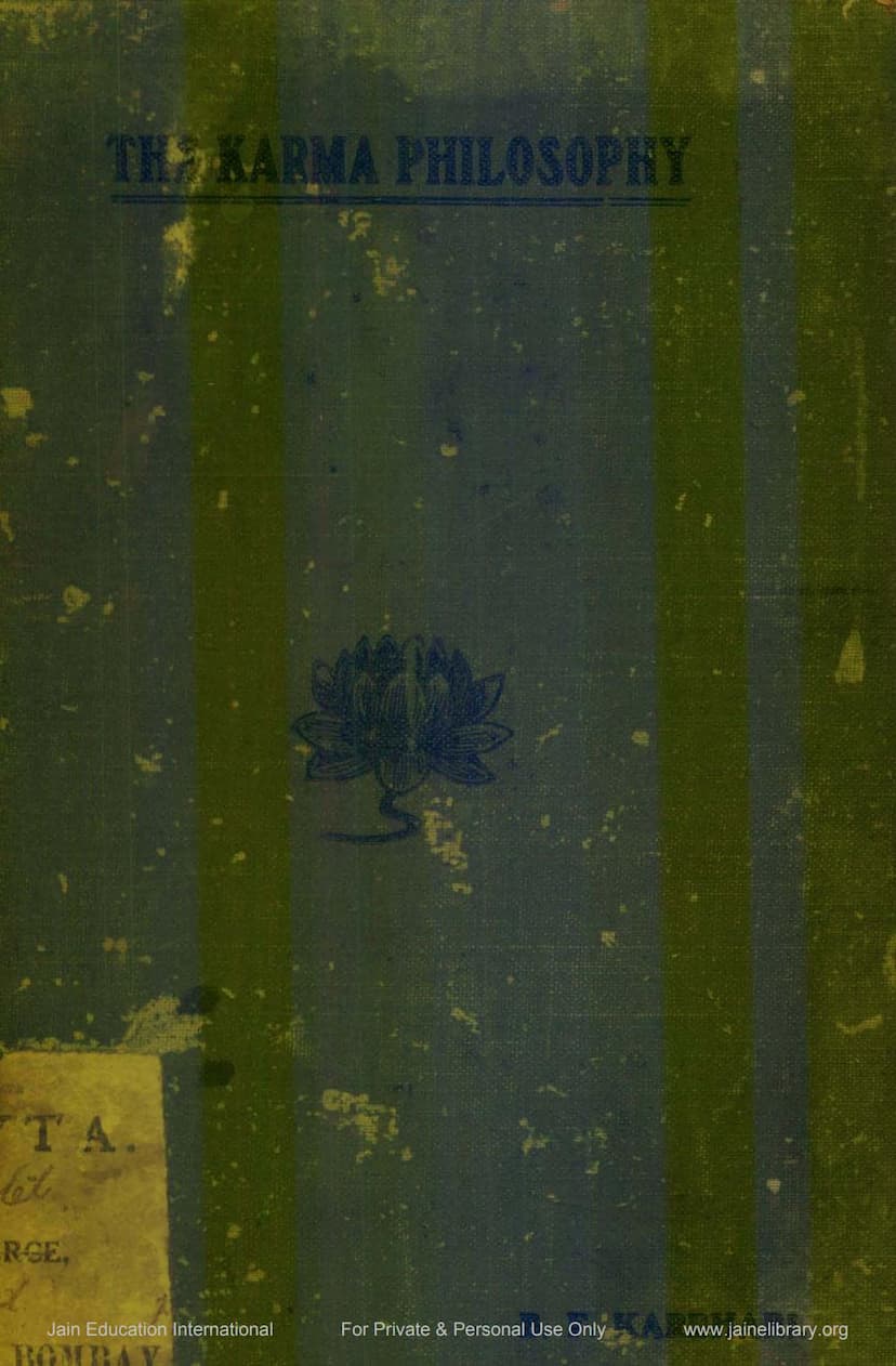 First page of Karma Philosophy