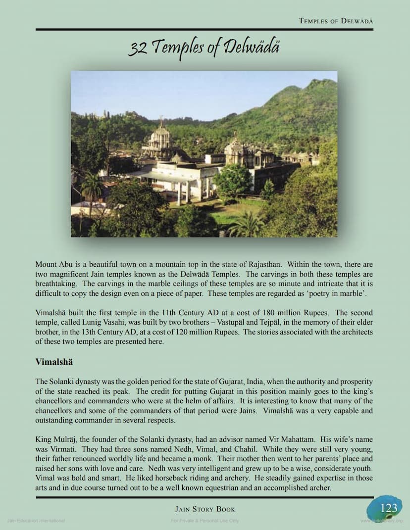 First page of Temples Of Delwada