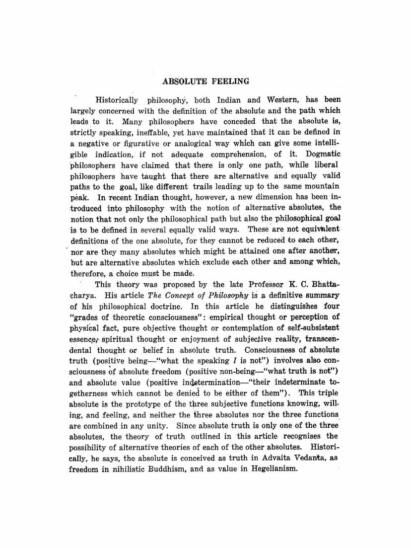 First page of Absolute Feeling