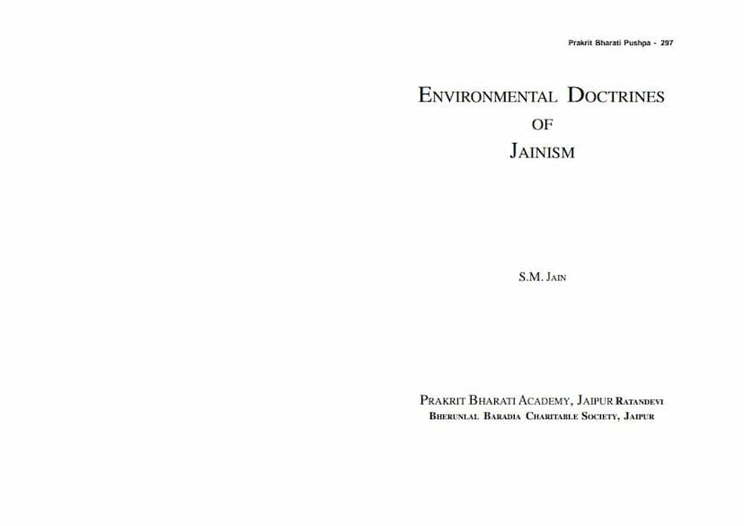 First page of Environmental Doctrines Of Jainism