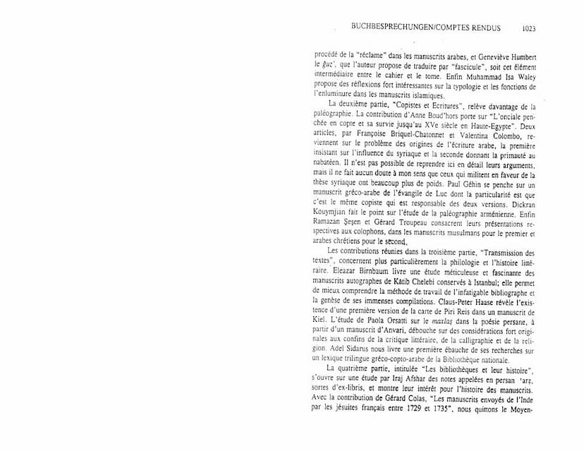 First page of Buchbesprechungen Comptes Rendues