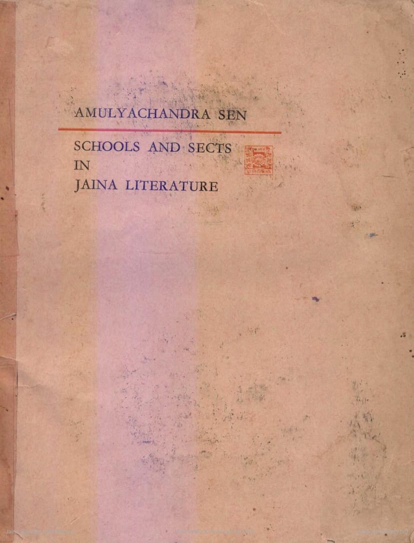First page of Schools And Sects In Jaina Literature
