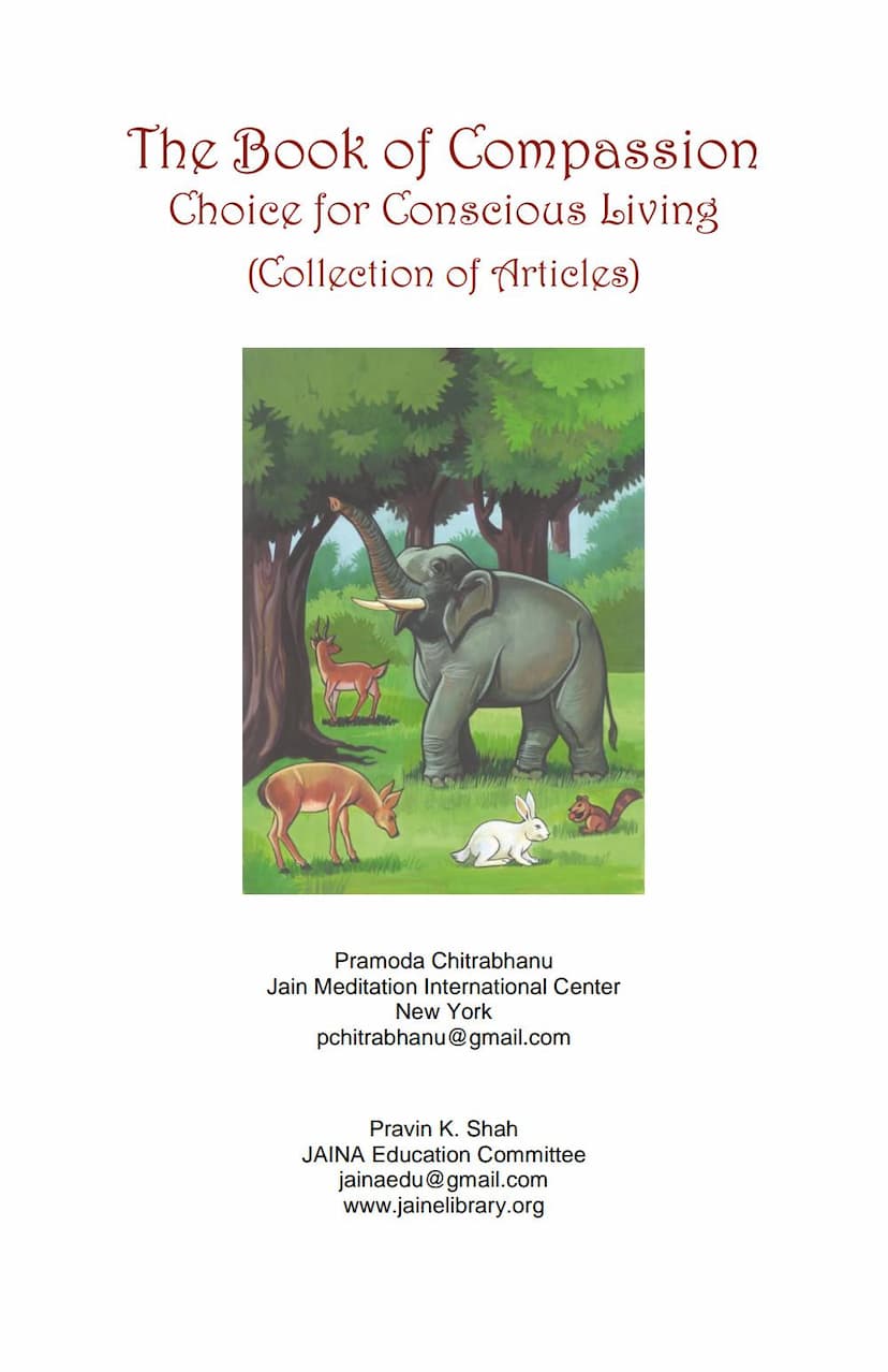 First page of JES 921 Book Of Compassion Reverence For All Life Reference Book