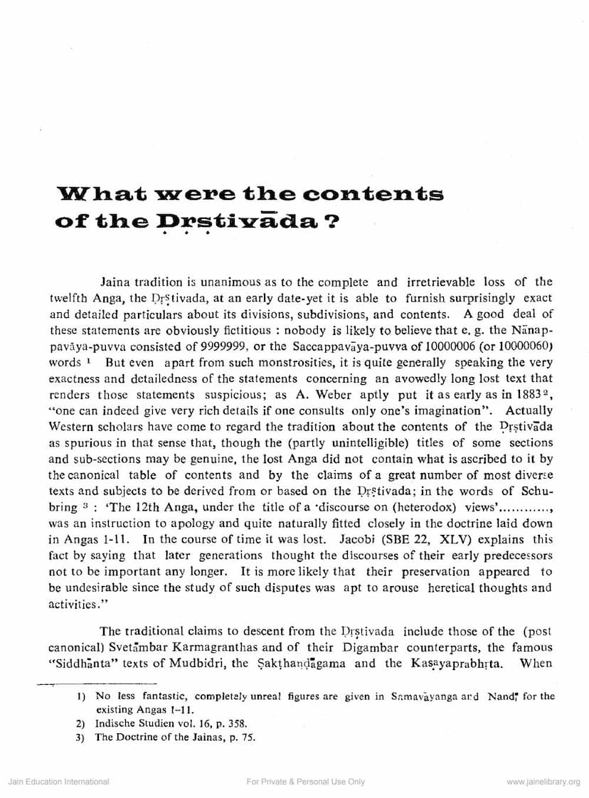 First page of What Were Thecontents Of Drstivada