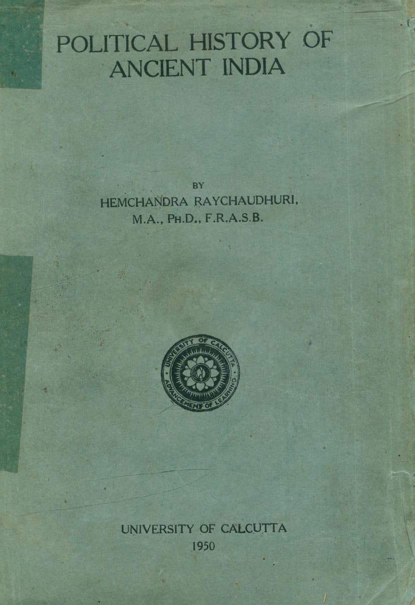 First page of Political History Of Ancient India