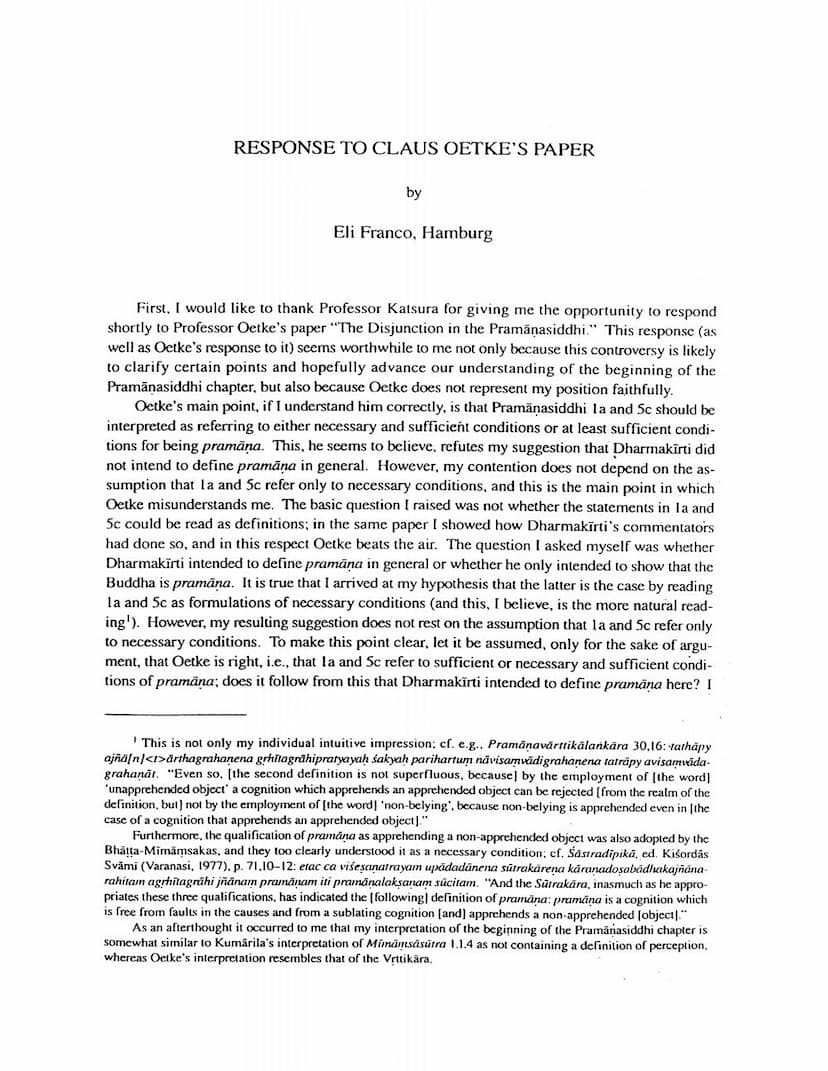 First page of Response To Claus Obteks Paper