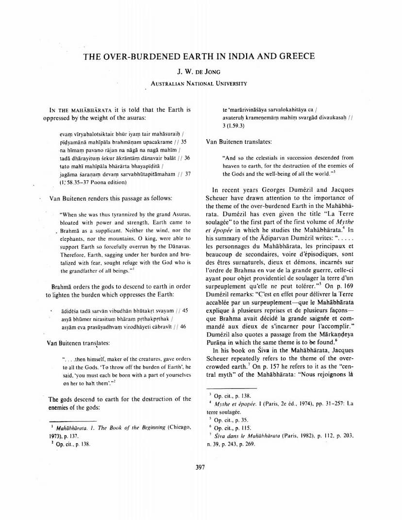First page of Over Burdened Earth In India And Greece