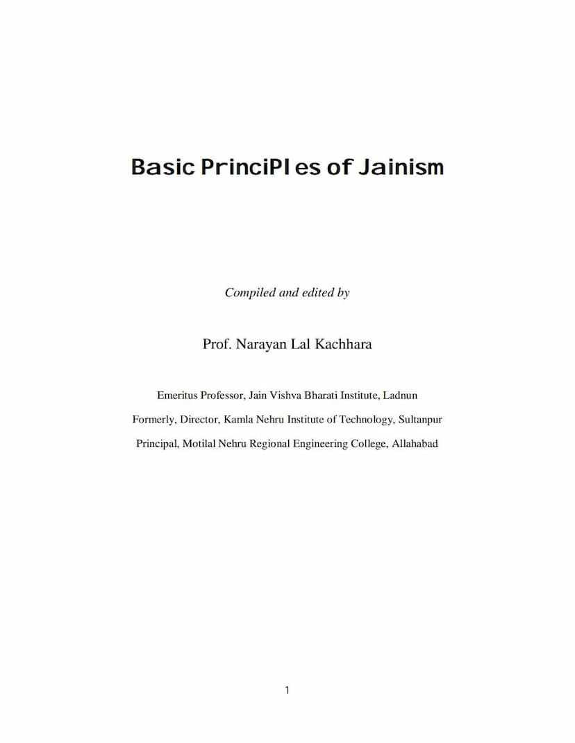 First page of Basic Principles Of Jainism