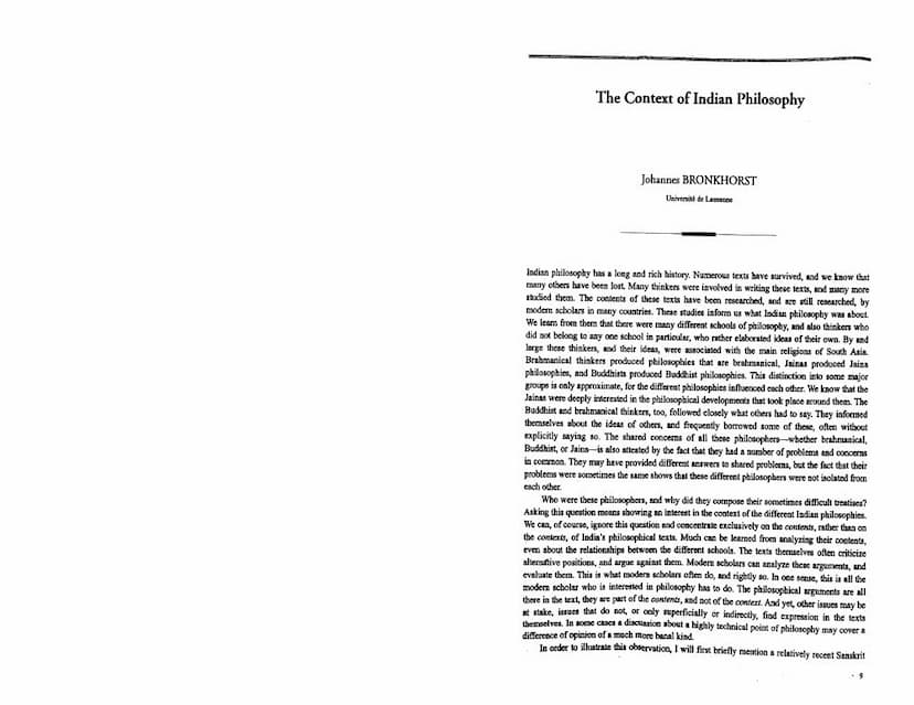 First page of Context Of Indian Philosophy