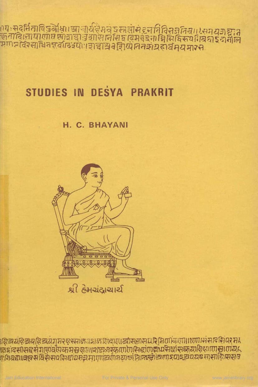 First page of Studies In Desya Prakrit