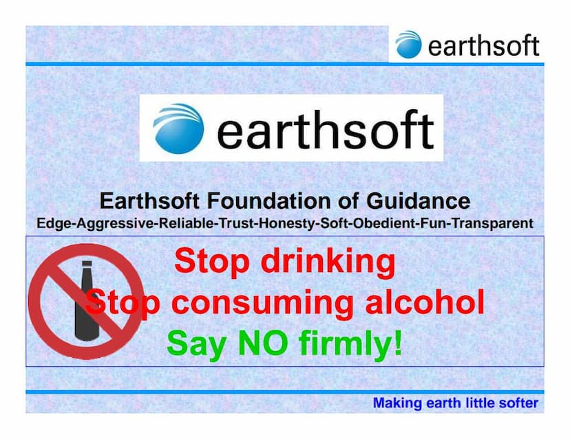First page of Earthsoft Say No To Alcohol