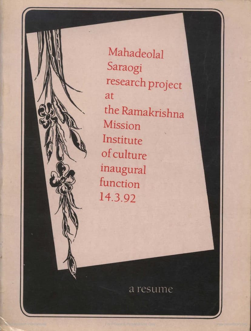 First page of Keynote Address Of Dr Sagarmal Jain At Calcutta