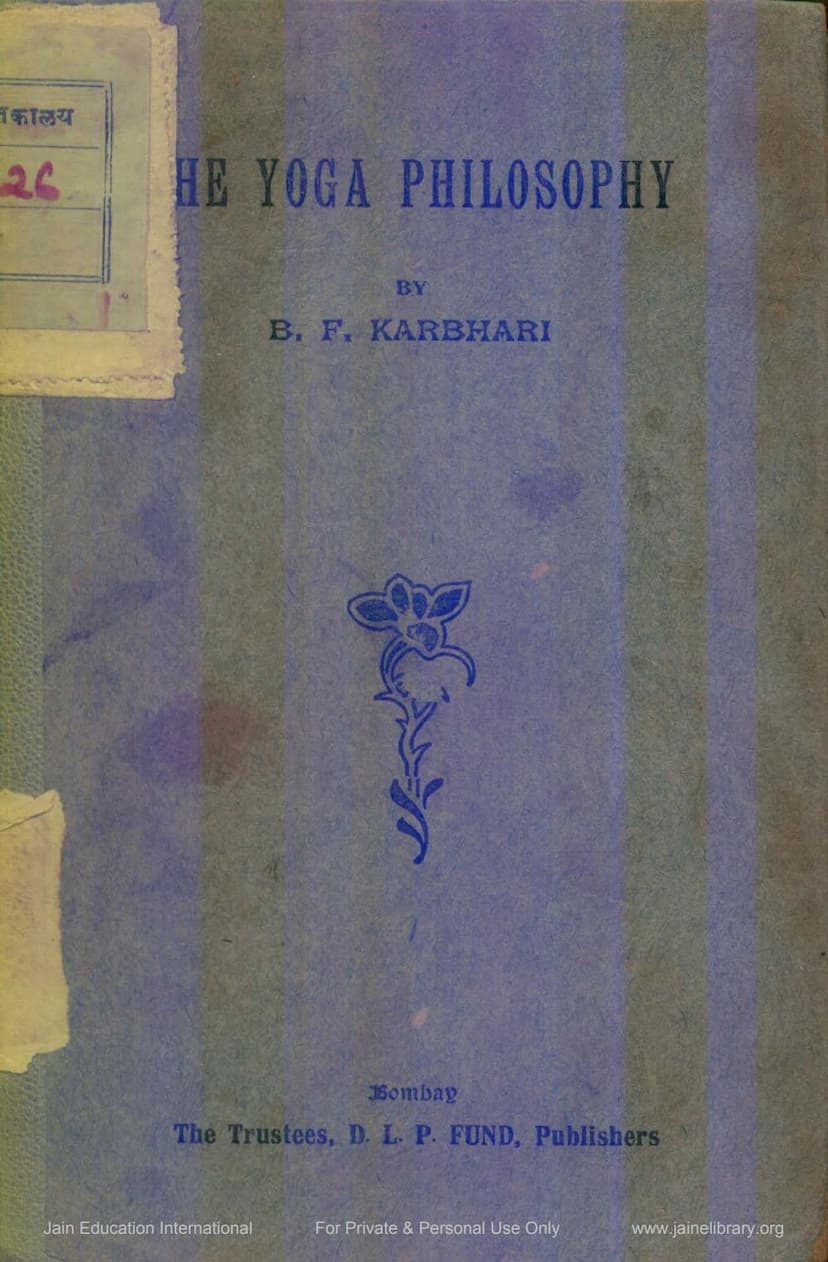 First page of Yoga Philosophy