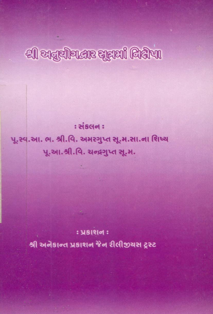 First page of Anuyogdwar Sutra Ma Nikshepa
