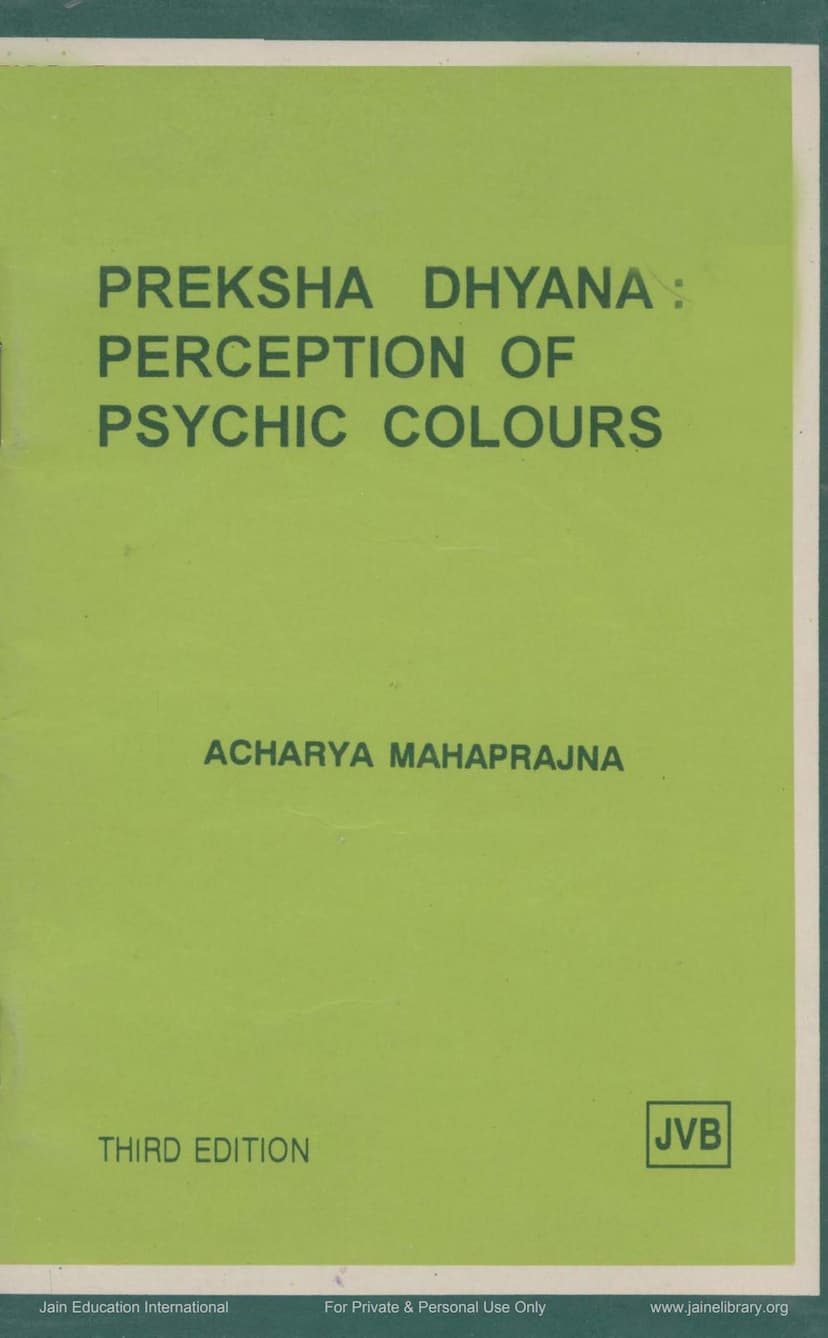First page of Preksha Dhyana Perception Of Psychic Colours