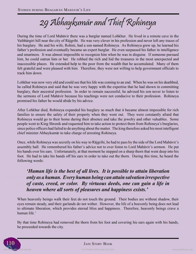 First page of Abhaykumar And Thief Rohineya