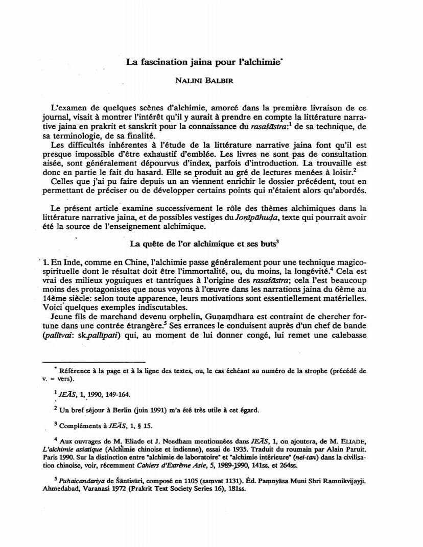First page of La Fascination Jaina Pour Lalchimie