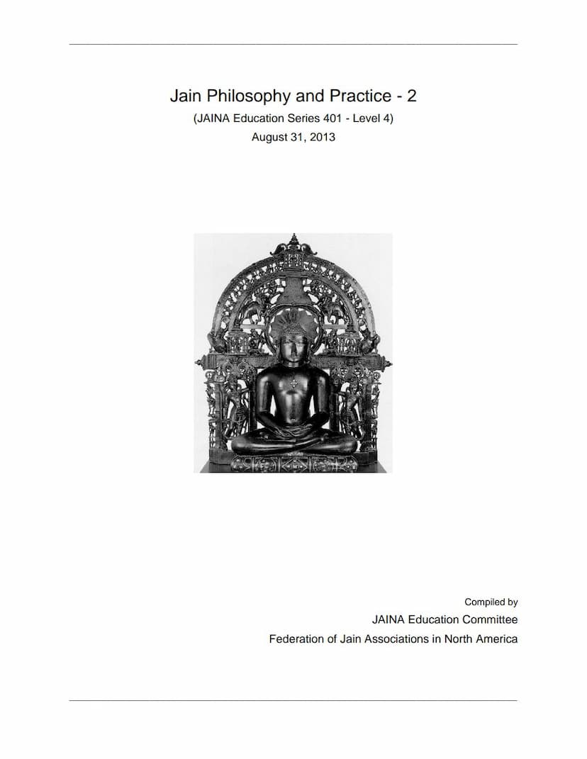 First page of JES 401 Jain Philosophy And Practice 2 Level 4 Book