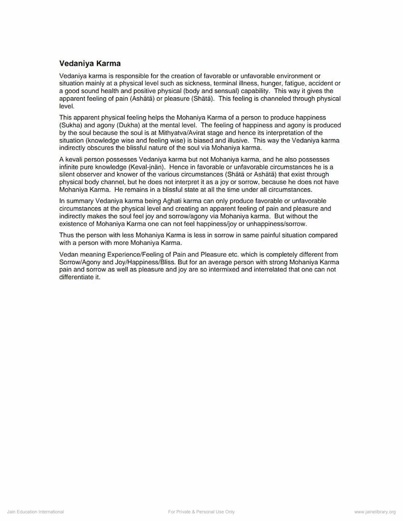 First page of Vedaniya Karma