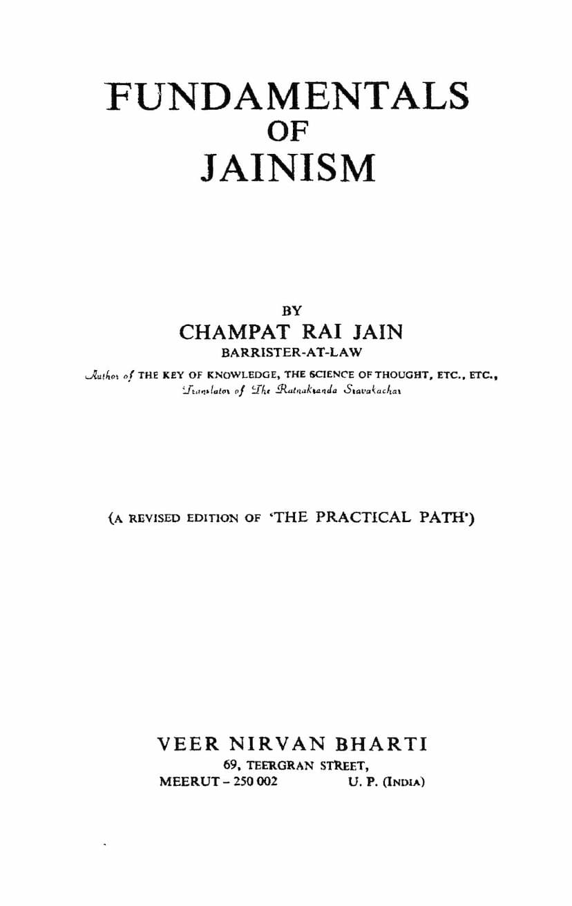 First page of Fundamentals Of Jainism