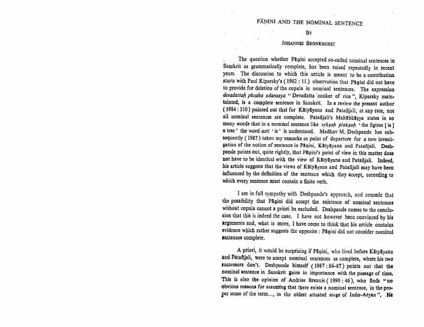 First page of Panini And Nominal Sentence