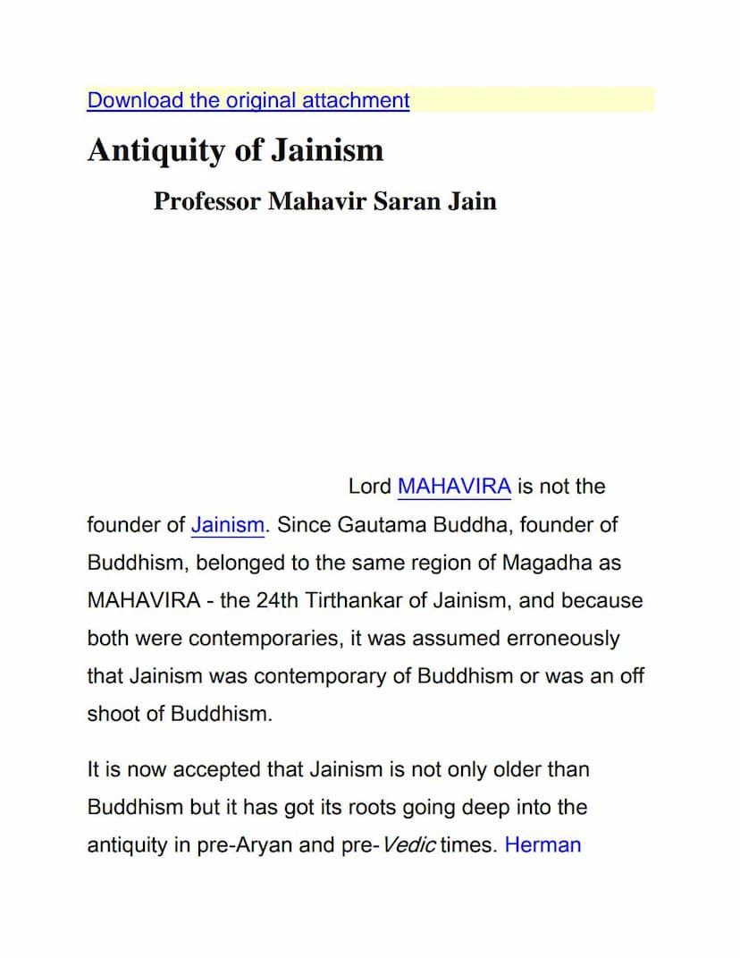 First page of Antiquity Of Jainism
