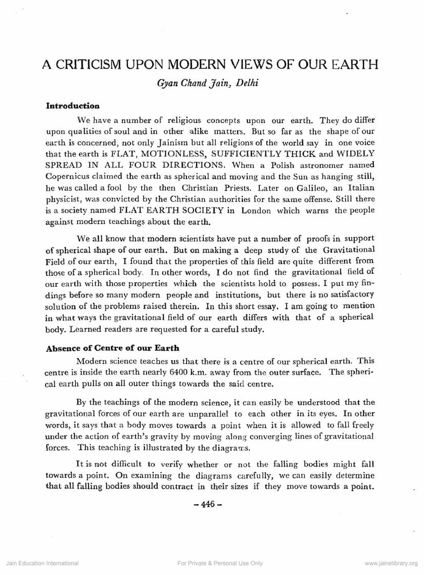 First page of Criticism Upon Modern Views Of Over