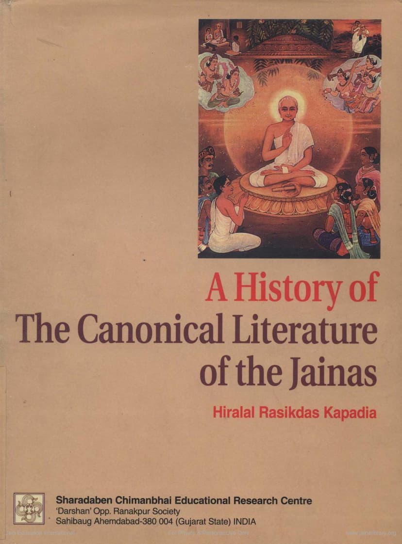 First page of History Of Canonical Literature Of Jainas