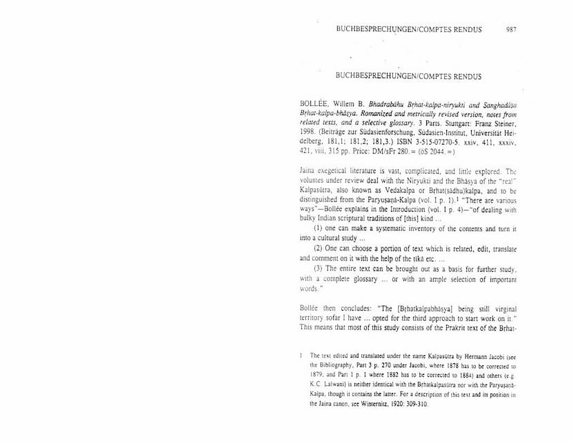 First page of Buchbesprechungen Comptes Rendues