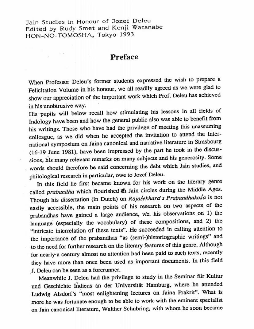 First page of Jainalogy In Western Publications