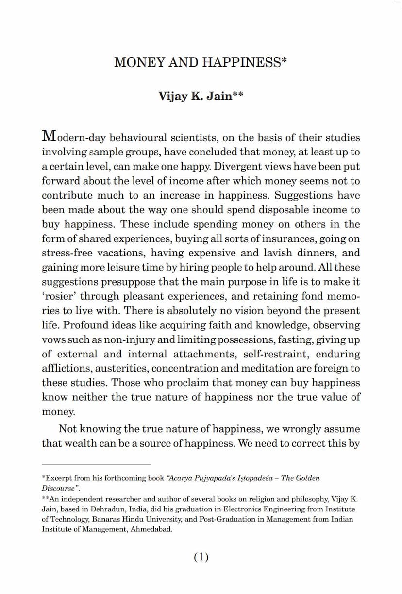 First page of Money And Happiness