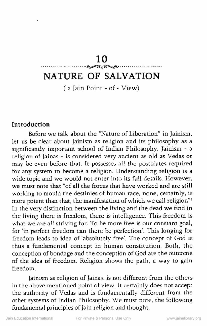 First page of Nature Of Salvation