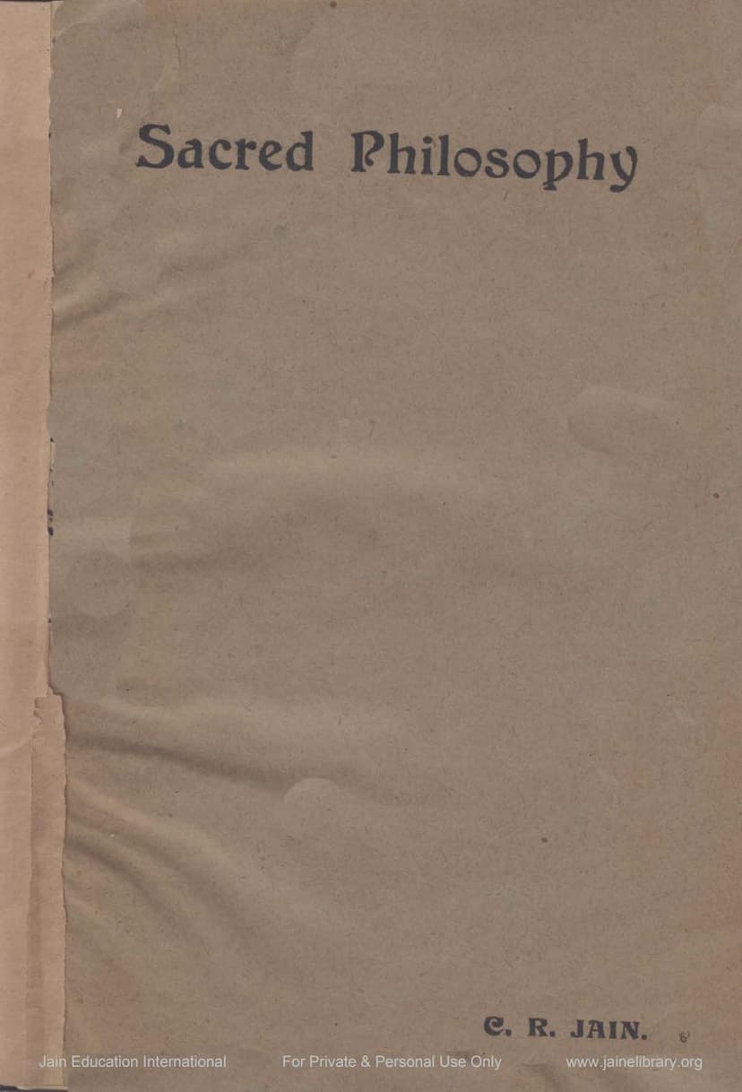 First page of Sacred Philosophy