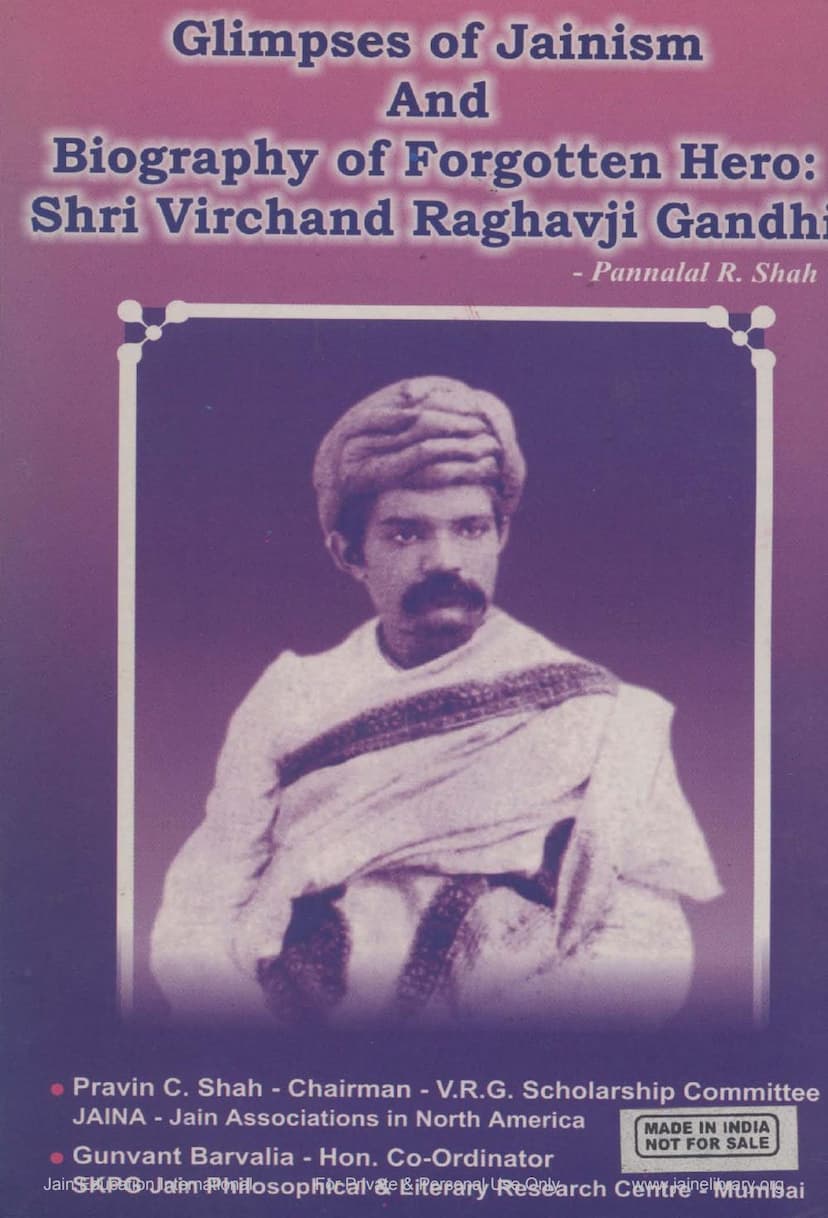 First page of Glimpses Of Jainism And Biography Of Forgotten Hero Virchand Raghavji Gandhi