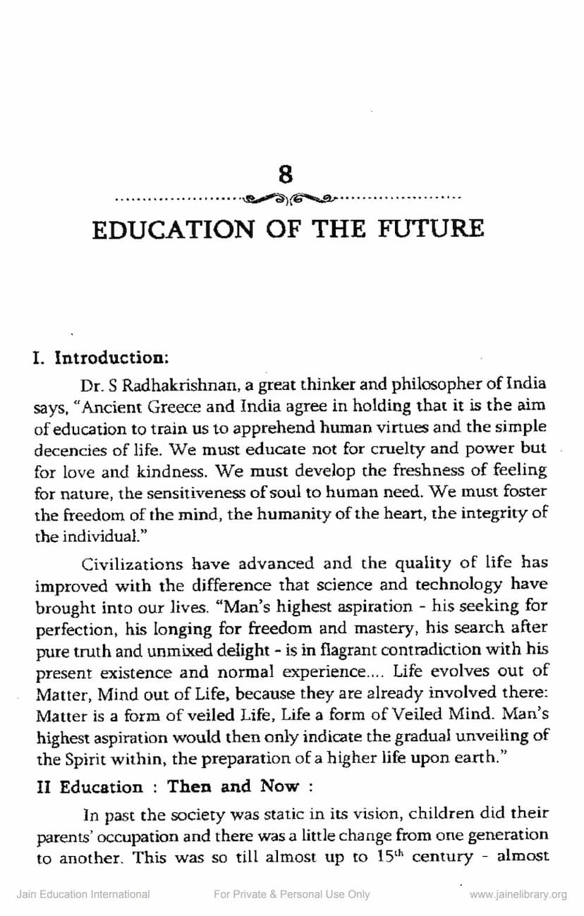 First page of Education Of Future