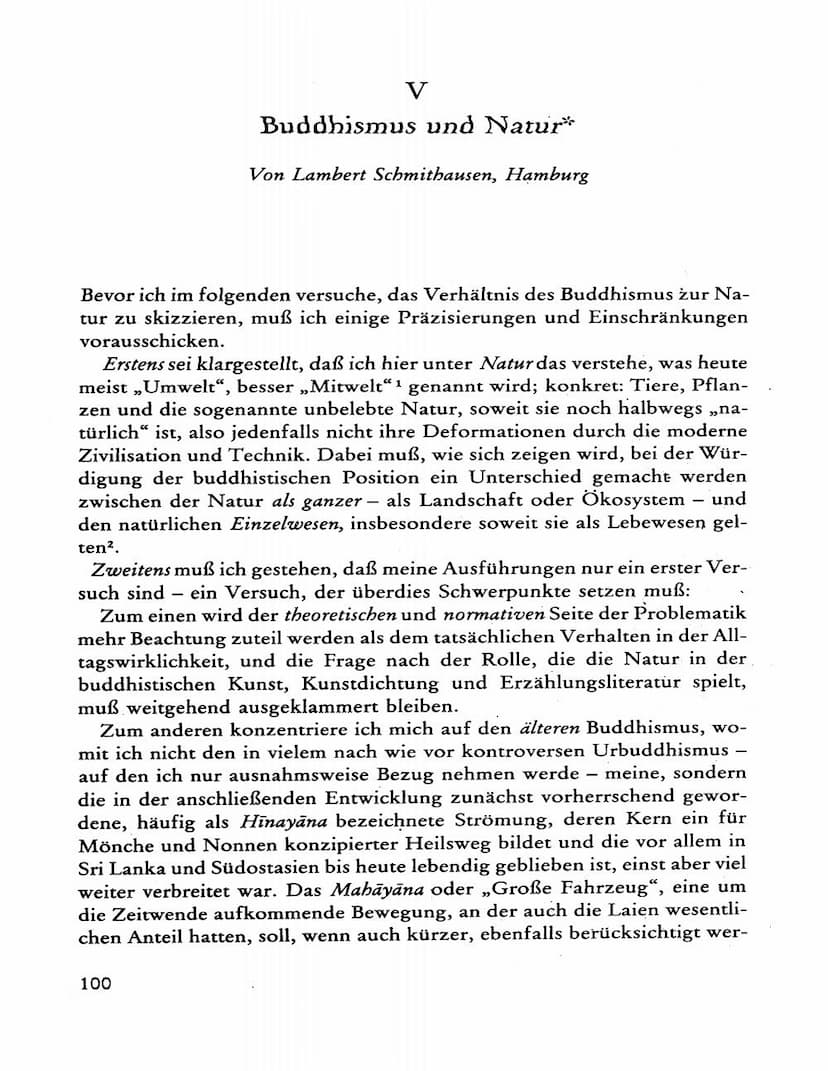 First page of Buddhismus Und Natur