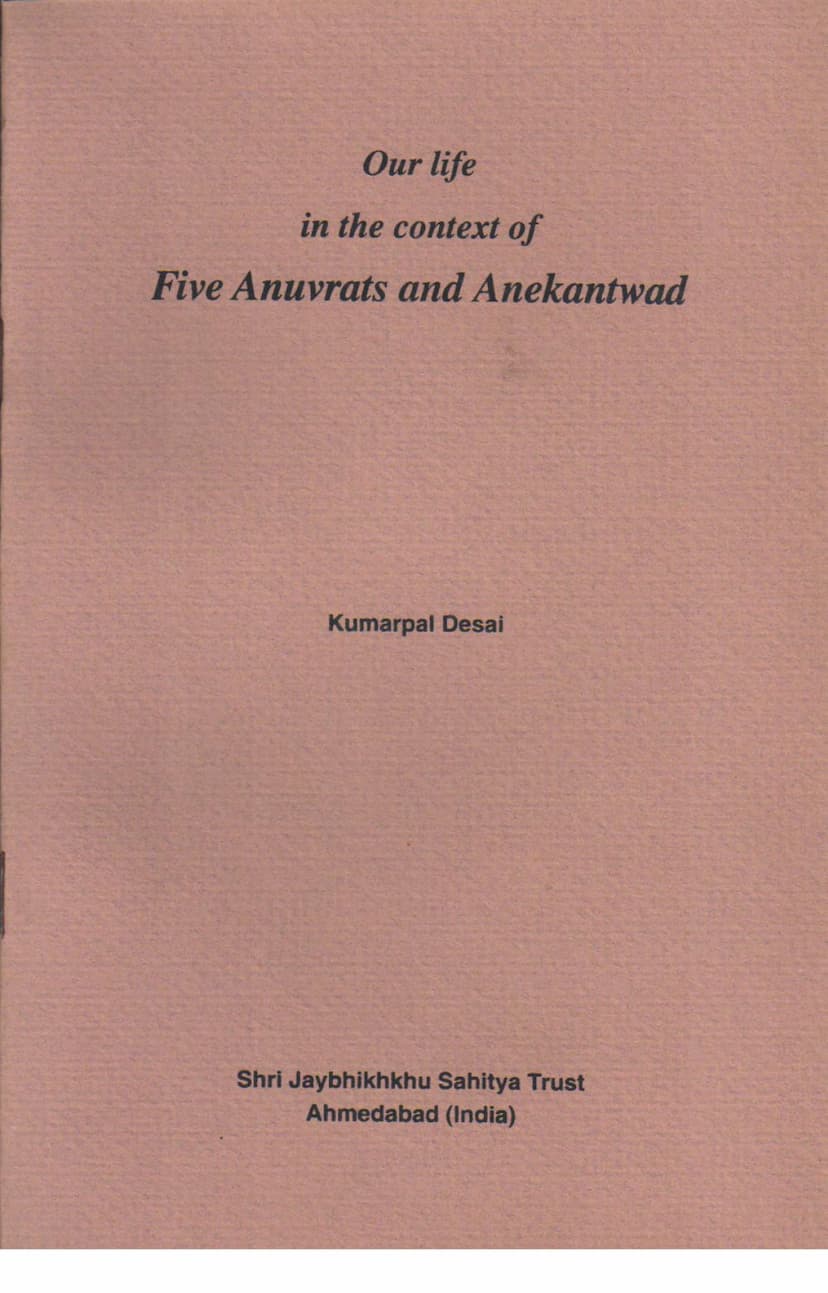 First page of Our Life In The Context Of Five Anuvrat And Anekantwad