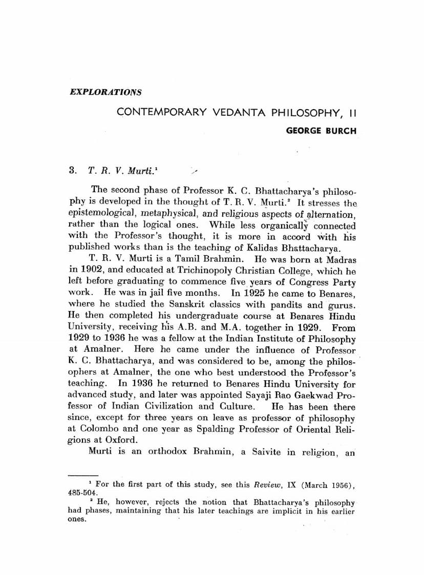 First page of Contemporary Vedanta Philosophy 02