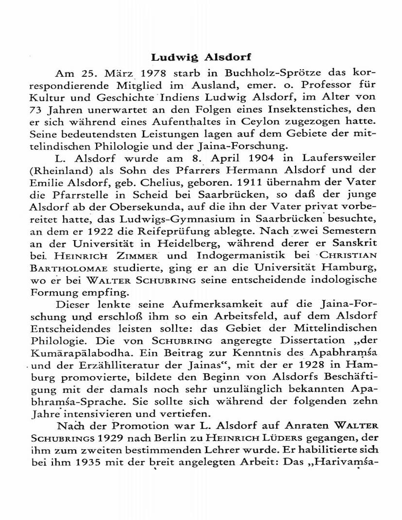 First page of Ludwig Alsdorf