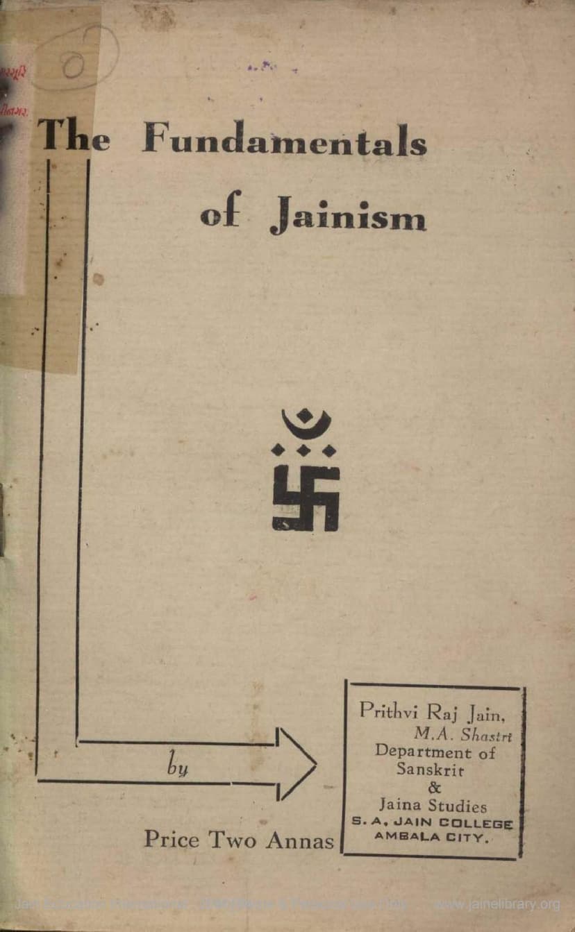 First page of Fundamental Of Jainism